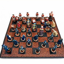 Vintage themed chess set hand - vintage,