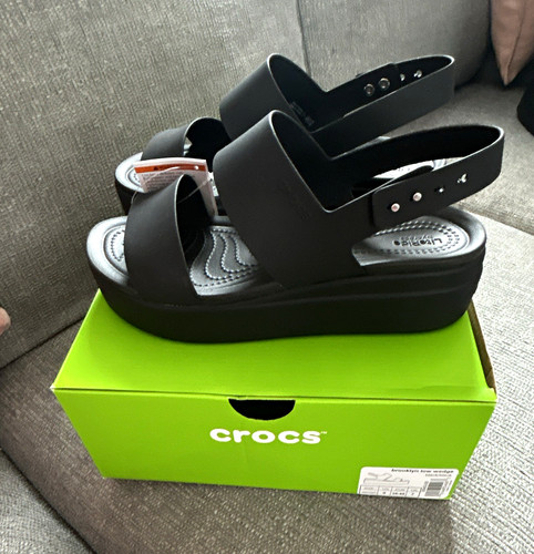 Crocs brooklyn low wedge black - brooklyn,