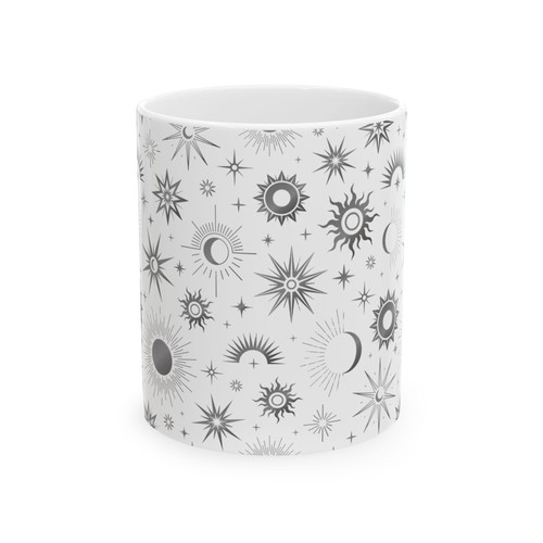 Celestial sun moon stars - sun, mug