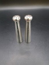 Pair Of Antique Silver Travlling Pepperettes Birmingham 1904 By WA . 53.5g