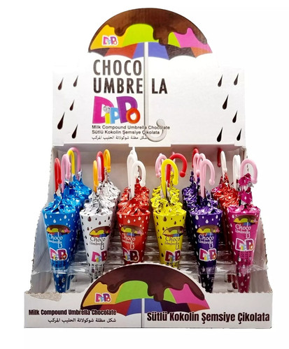 Chocolate umbrellas novelty - chocolate,