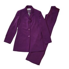 J Taylor 90s Vintage Purple Dress & Blazer With Zip Fasten Women's Size 10