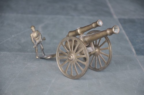 Vintage solid brass soldier - solid,