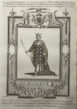 1784 Richard II, King Of England 1367 - 1400 Original Antique Print