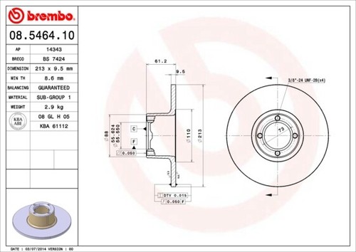 5464 brembo brake - 2x, 08.5464.10