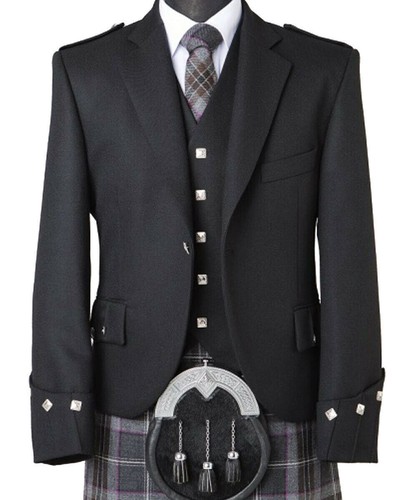 Men argyle kilt - jacket, and
