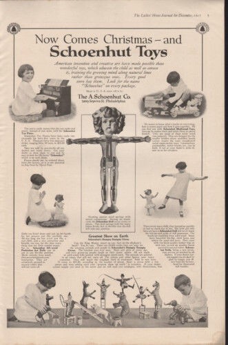 1917 schoenhut toy doll - schoenhut, piano