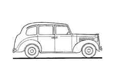 A4 Photo Blueprint austin fx3 hire car 1948 01