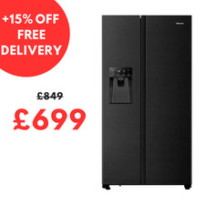 HISENSE PureFlat RS694N4TFE American-Style Smart Fridge Freezer - Black