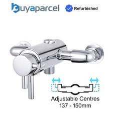 Dual Control Thermostatic Exposed Shower Mixer Valve - 137mm to 150mm Centres