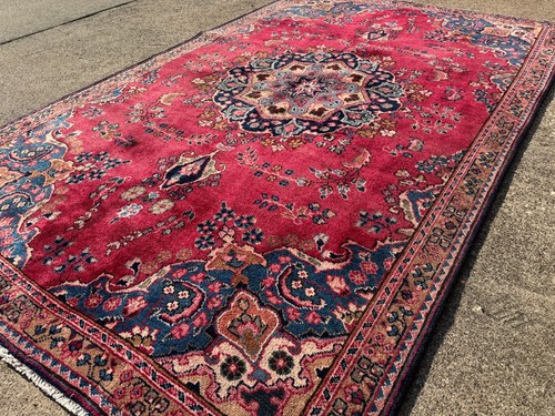 5x8 red antique oriental - red,