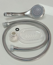 Chrome Shower Head + Hose +