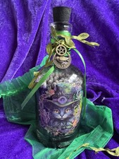 Long Black Matches In Bottle - Spells & Candle Lighting Green Cat Wiccan Altar
