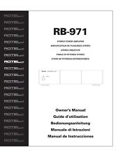 Operating Instructions for Rotel RB-971