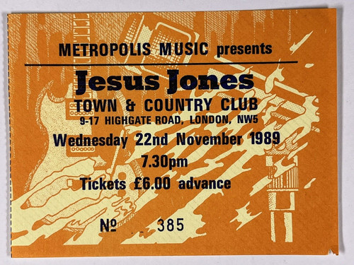 Jesus jones ticket mike - ticket,