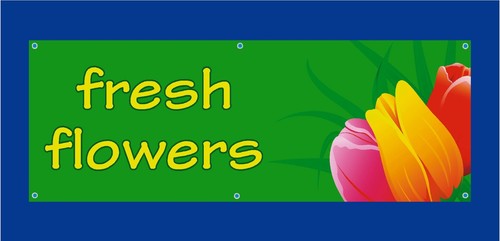 Fresh flowers pvc banner - flowers,
