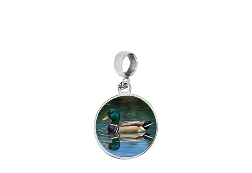 Mallard duck charm on bail - mallard,