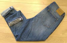 The Stronghold Los Angeles Selvedge Relaxed Tapered Stretch Blue Jeans W36 L30