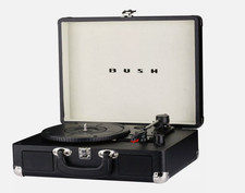 Bush Classic Retro 3 Speed Portable Case Record Player KTS-601 - Black