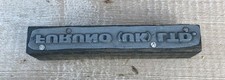 Vintage Furuno Ldt Letterpress Print Block