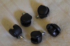 Castors castor wheels set of 5 for standard office chair, used good condition
