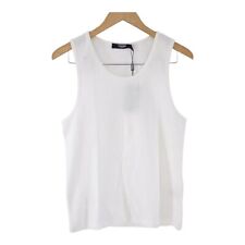 Jaded London Mens Vest White Ribbed 100% Cotton Tank Top Summer Holiday Size L