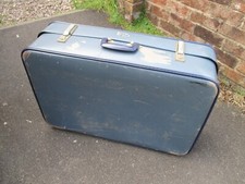 Vintage 1970 Vanguard Blue Suitcase 28 x 18 x 8" Classic Car Collection Coventry