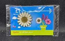 Cancer Research Daisy Flower Charity Pin Badge