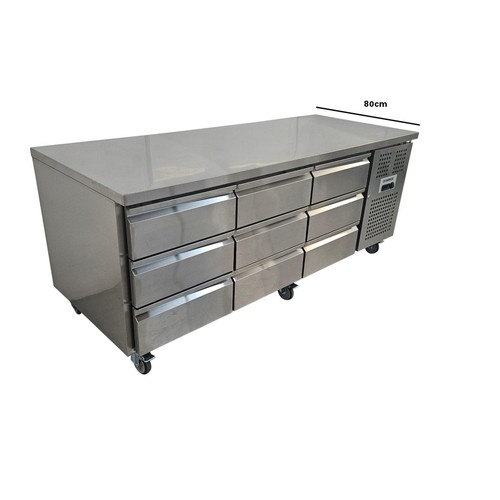 Drawer bench prep fridge - bench,