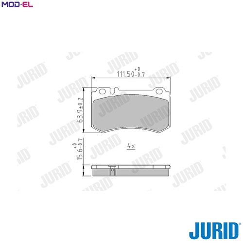Brake pad set disc - set,