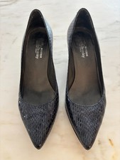 Russell & Bromley Stuart Weitzman  Navy Blue Medium Heel Ladies Shoes Uk 3.1/2