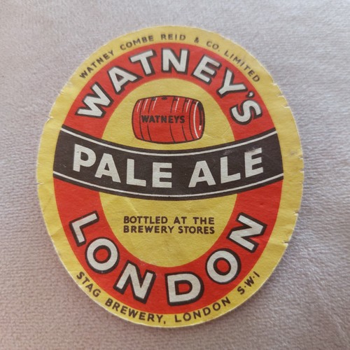 Watneys beer label pale - label., ale