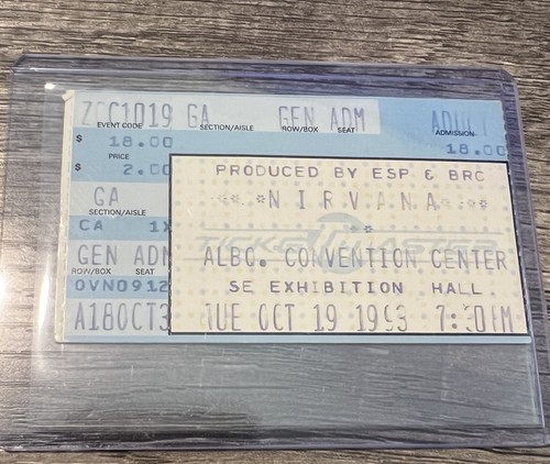 Nirvana concert ticket - nirvana, in
