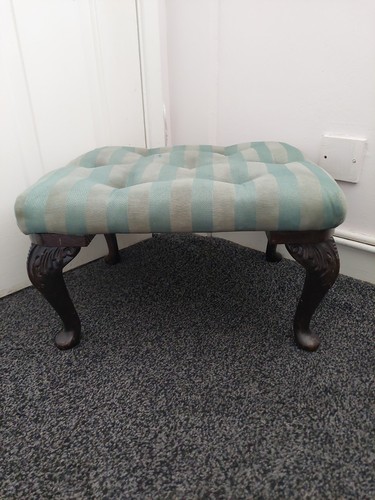 Mid century footstool wooden - footstool,