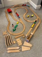 Wooden Railway Track Pieces Bundle Add On x84 Track Trains buildings trees etc