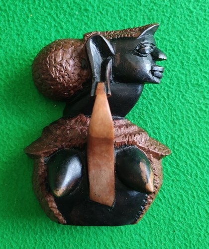 Vintage carved wooden african - wooden,