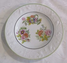 New Hall Hand Painted Floral Dessert Plate With Embossed Rim. Patt 1742