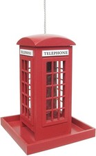 Red Telephone Box Bird Feeder
