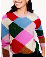 BODEN NWT Sparkly Argyle