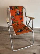 Vintage 1970s Child's Folding Camper Deck Garden Chair KITSCH Retro Camping Seat