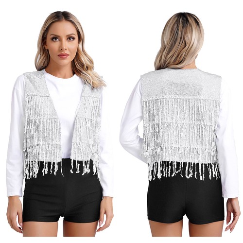 Women glitter waistcoat - uk,