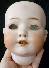 ANTIQUE  BISQUE DOLL HEAD,  1900s, DOLL HOSPITAL SPARES. HEUBACH 320