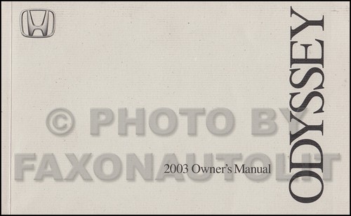 2003 honda odyssey owners - 2003,