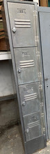 Vintage retro mid century industrial metal gym locker storage cabinet cupboard