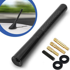 Carbon Fiber Screw Short Antenna Black 4.7" Car AM/FM Radio Signal Aerial Mast