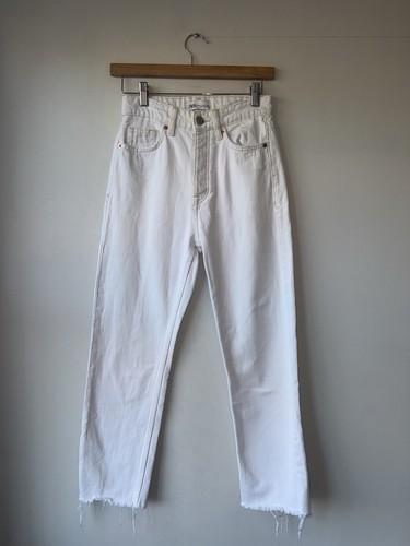 Zara white high - zara, waisted