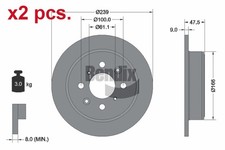 X2 PCS REAR BRAKE DISC ROTOS X2 PCS SET BDS1649 BENDIX BRAKING I