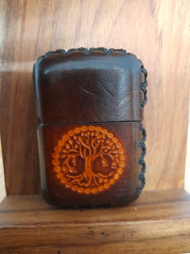 Zippo custom hand made - , leather