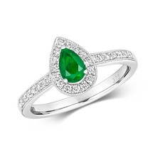 Real Emerald and Diamond Ring