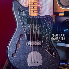 Jazzmaster Baritone Semi-hollow Offset Grey Sparkle with F neck - unique